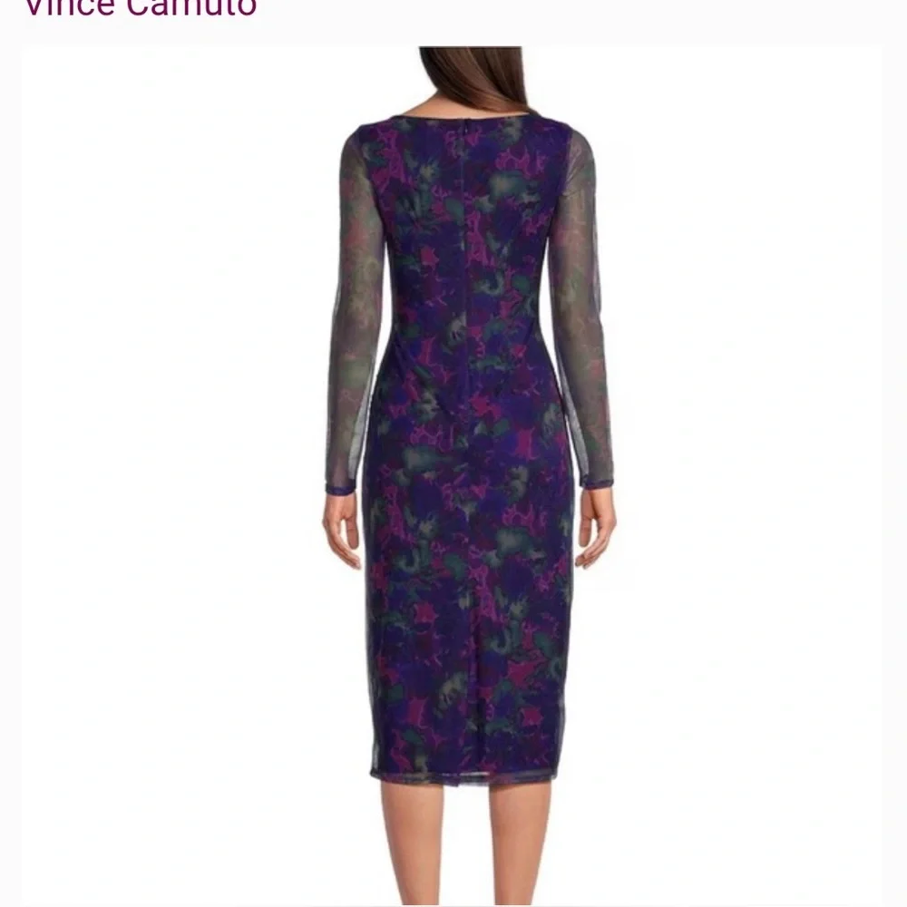 NWT -Vince Camuto - Floral Midi Dress Size 4 - Picture 2 of 12
